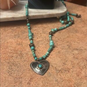Turquoise Heart Pendant Necklace